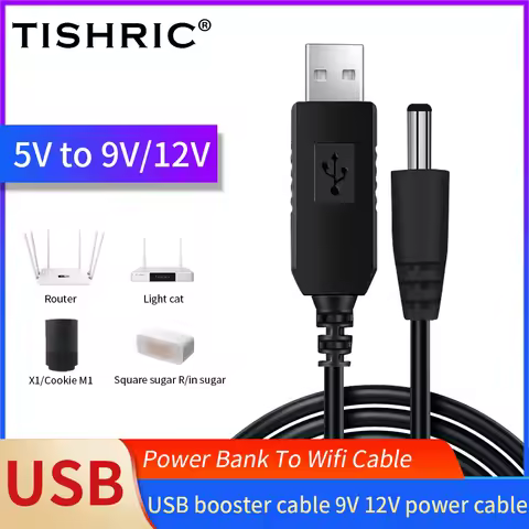 USB DC 5V To 12V 9V Power Cable USB To DC Jack Adapter Wire Usb Boost Power Cord Plug Wire For Route