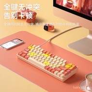 B.O.W Hot-swappable Mechanical Keyboard G68S Girls' high-appearance office wired external notebook g