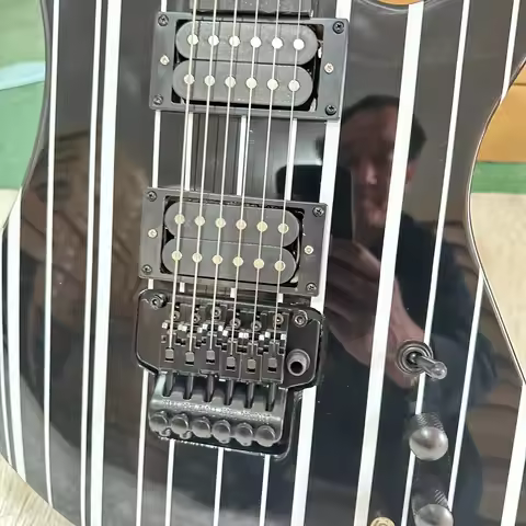 2026 hot selling New Schecter Synyster Guitar Black White Stripes HH pickups FR Bridge