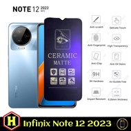 anti gores for infinix note 12 2023 protector screen guard handphone - ceramic blue