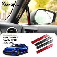 KUNGKIC Carbon Fiber For Toyota 86 GT86 Subaru BRZ 2012-2020 Door A- pillar Trim Strip Sticker Inter