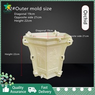 Round flowerpot template bonsai model/Cement Flowerpot Mould Hexagonal Orchid Continental High Bonsa