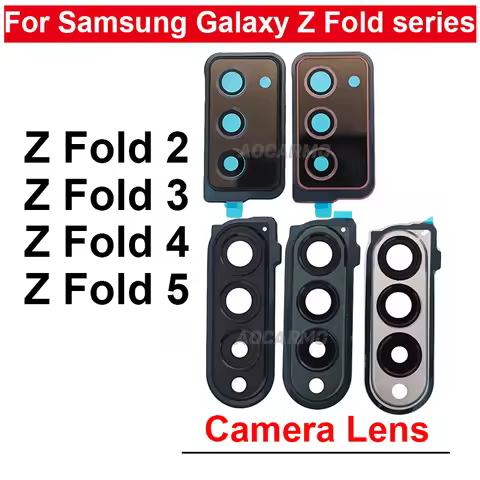 For Samsung Galaxy Z Fold 2 3 4 5 Fold2 fold3 Fold4 Fold5 Rear Back Camera Lens With Frame Replaceme