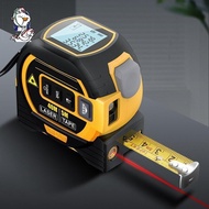 Laser Tape Measure 3-in-1 with Large LCD Display | Digital Laser Measurement Tool in/ft/m Scales up 