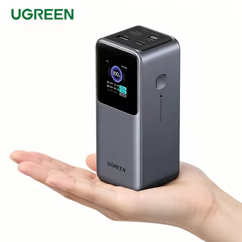 UGREEN 20000mAh Power Bank 130W Fast Charger With Built-in 65CM Cable Portable External Battery For 