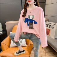 [TSHIRTWOMEN]  Baju T Shirt Perempuan Lengan Panjang Plus Size Long Sleeve Blouse T-shirt Clothes