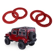 Funien 1.9 Inch Wheel Outer Beadlock Rings Aluminum Alloy Shockproof Replacement 1/10 RC Car (Black)
