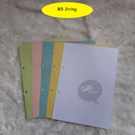 B5 2ring - binder refill loose leaf paper file filler color plain striped checkered dots