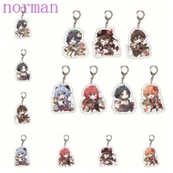 NORMAN Original God Key Chain, Fashion Cute Anime Game Keyring, Cosplay Keyring Cartoon Clock Departure Tartaglia Backpacks Keychain Men