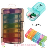 LIGHTHEARTED Medicine Storage Box Large Capacity Morning and Night 7 Days AM PM Medicine Dispenser