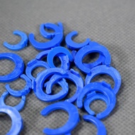 Blue C-Clamp 1/4" 3/8"OD Hose For Water Purifier Quick Connect Fitting Connector Aquarium RO Water F