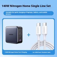 UGREEN หัวชาร์จแกลเลียมไนไตรด์140วัตต์ PD3.1หลายพอร์ตเหมาะสำหรับ Apple Huawei Lenovo แล็ปท็อปแบบคู่ช