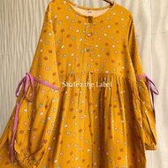 GAMIS ANAK FLORIN MOTIF BUNGA LENGAN BALON BY SHAFEA THE LABEL - GAMIS ANAK MOTIF BUNGA - GAMIS ANAK