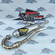 Full stainless Muffler NORIFUMI Rocket 4 exhaust MUFFLER PNP MOTOR XR150 XR200 XR 150/200 KLX 150 CR