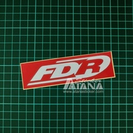 Stiker Cutting Reflective Emblem Logo FDR Ban Motor Racing 12 x 3,5 cm