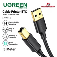 UGREEN 10351 Epson HP Canon USB A Male to USB 2.0B Type B Female Printer Cable 3M 3 Meter Cable Prin