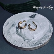 Anting-Anting Wanita Aurelia Twisted Hoop Earrings piercing old money mewah elegan tindik gi wang 1 
