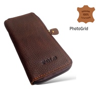 Dompet Panjang Zip Lelaki Kulit Lembu Original🔥Original Cow Leather Men’s Long Wallet Zipper Wallet 