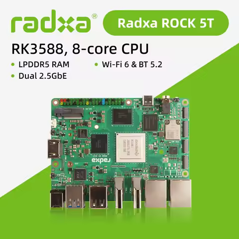 Radxa ROCK 5T RK3588 8-core CPU, 8K HDMI, LPDDR5 RAM, and WiFi 6