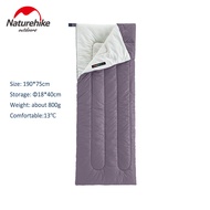 naturehike  H150เดินป่า Ultralight 800G Hollow Cotton Envelope ถุงนอน Comfort 13 ℃ Splicable เครื่อง