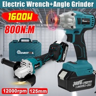 Cordless grinder 388VF 125mm 800n.m for Makita 18V battery