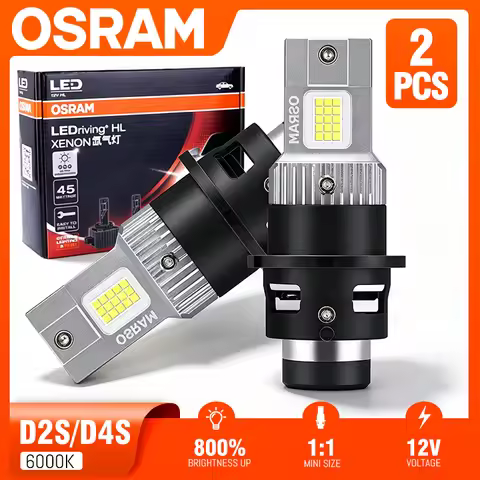 OSRAM 2Pcs D Series D2S D4S Led Car Headlight Canbus D1S D3S HID Led Xenon Bulb 1:1 Turbo Car Lamp A