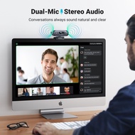 Ugreen Webcam 2K Full Hd Resolution 1080P 60Fps Built In Dual Mic, Auto focus & Noise Cancelling