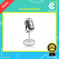 MICROPHONE KAROKE SMULE YOUTUBER MICROPHONE MICROPHONE CONDENSER PODCAST ANDROID hp LAPTOPSILVER CLA