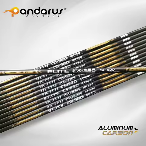 6/12pcs CA320 Carbon Aluminum arrow Sp325-1000 Pandarus Elite X10 Arrow Shaft Tube With Arrow Point