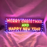 tulisan lampu led MERRY CHRISTMAS AND HAPPY NEW YEAR