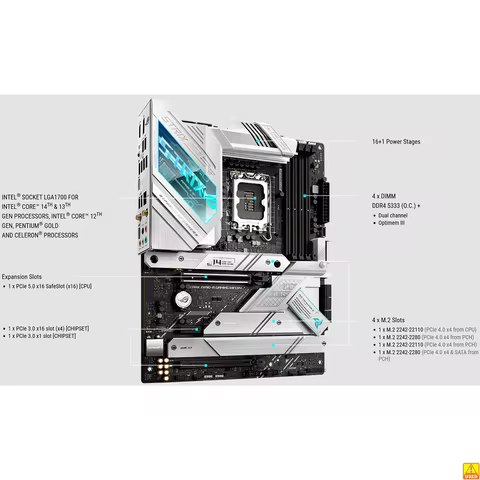 ASUS ROG STRIX Z690-A GAMING WIFI D4 Motherboard Socket LGA1700 CPU DDR4 5333(OC) Memory Chipset Z69