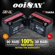 YUASA DENEL YTX9-BS (MF) - Motorcycle Battery - KTM 390 DUKE CBR 250 GSF400 NINJA 250 SYM VTS 200