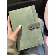 A5 Notebook 6E6A简约笔记本文艺网红复古风高颜值搭扣平装商务会议记录记事本 Retro Vintage Aesthetic Journal for Business Meeting No