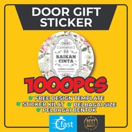 1000pcs  sticker door gift | sticker wedding | sticker kahwin