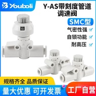 SMC Type Pneumatic Pipe Regulating Valve with Scale AS2002FS/Self-Locking Pipe Speed Regulating Valv