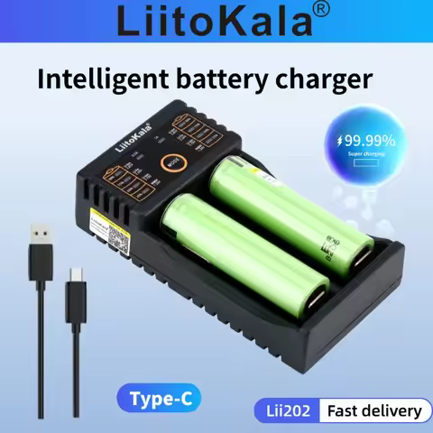 LiitoKala Lii-202 Smart Lithium-Ion Battery Charger for Models 18650 26650 16340 14500 General-Purpo