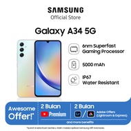 Galaxy A34 5G 8/256GB Samsung A series Layar Super AMOLED 66 inci 5000 mAh smartphone triple camera HP Gamming Smartphone Android Garansi resmi Samsung official store