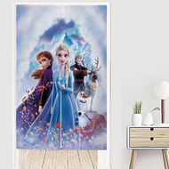 Frozen door curtain cartoon curtain half open customizable partition kitchen curtain WC curtain