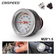 M20x1.5 Motorcycle Fuel Tank Cap With Oil Temperature Gauge Engine Valve Cover Oil Filler Cap For Ha