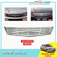Proton Saga FLX Front Up Grille Grill Carbon Silver Chrome