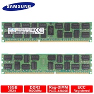 (Malaysia) Samsung 16GB 2RX4 PC3L-12800R DDR3L-1600Mhz 1.35V 240Pin ECC Registered Server Memory M39