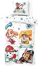 Bed Linen 135 x 200 cm Flannel, Flannel, Paw Patrol, Cuddly Soft for Winter, 1 x Pillowcase 80 x 80 
