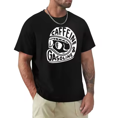 Caffeine and Gasoline T-Shirt quick-drying heavyweights kawaii clothes cotton t shirt men
