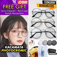 Kacamata Model Retro 3447 PHOTOCROMIC ANTI RADIASI UV Lensa Berubah