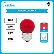 MIDEA G40 GLOBE BULB 5W E27 RED E27 BULB COLOR BULB MENTOL