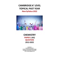 『New』A Level Chemistry (9701) Topical Paper 2012-2022