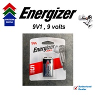 Energizer Max Alkaline size 9V 9v battery 9V1 ( 1 pack, 9 volts )