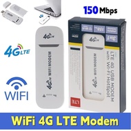 【Malaysia Stock】WiFi 4G LTE Modem Wireless Portable Wifi 4G LTE Adapter Wireless USB Network Card WiFi Modem150Mbps 4G LTE USB Modem Network Adapter with WiFi Hotspot 4G USB Modem WIFI Modem Dongle with SIM Card Slot
