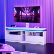 Stand With Mount, Swivel Tv Stand Mount For 75 Inch Tv, Entertainment Center With Power Outlet, Heig