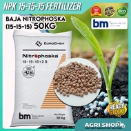 Agrishop Fertilizer Nitrophoska Blue BEHN MEYER 15-15-15 (50KG) Baja Buah Cap Singa Kuda 50kg